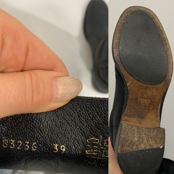 Fendi black leather over the knee tall boots Sz 39 - Picture 8 of 8